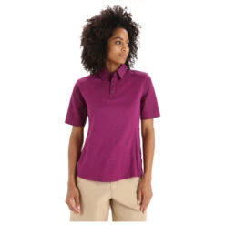 Icebreaker Women's Hike S/S Top - Polo-Shirt -StilWelt Verkäufe icebreaker womens hike s s top polo shirt detail 3